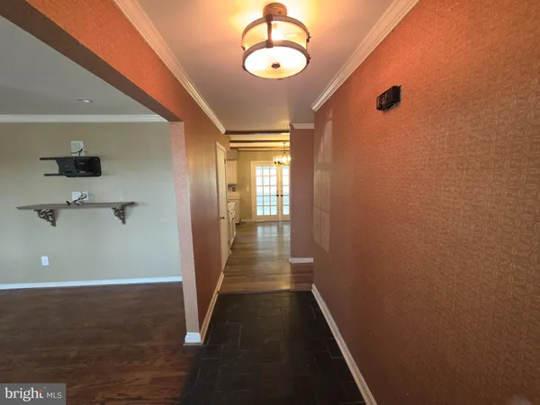 a view of a hallway with a elevator