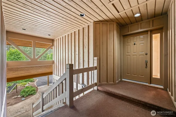 a view of an front door