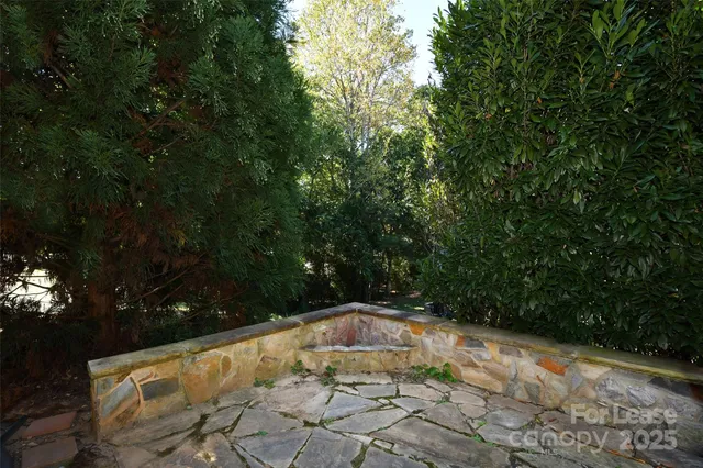 a view of backyard with swimming pool