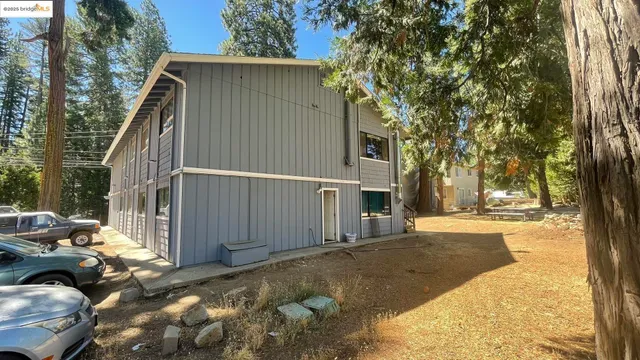a view of road with trees