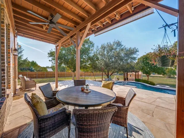 a view of an outdoor seating