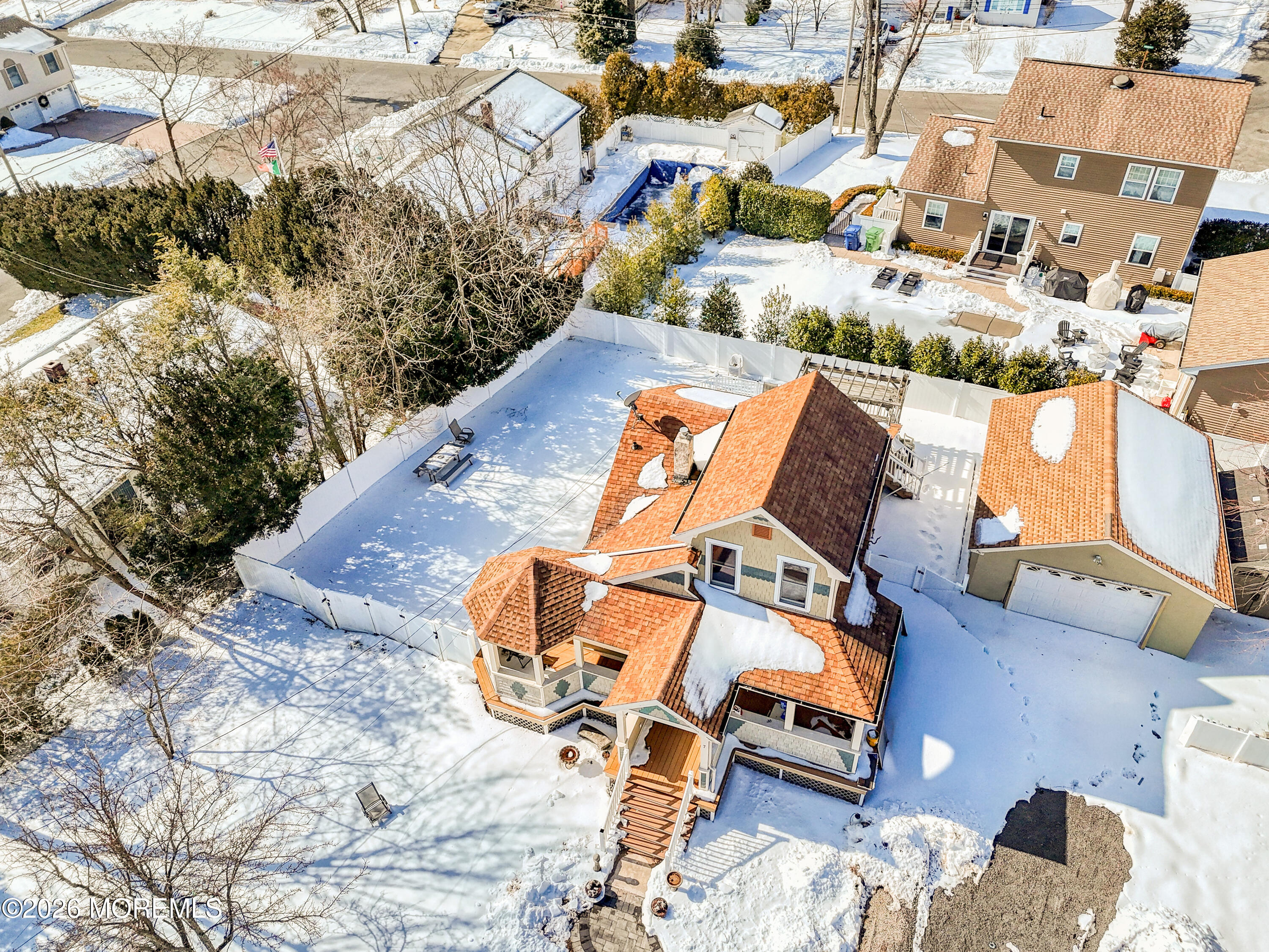 7 Schoolhouse Road Neptune Township, NJ 07753 - Photo 3 of 36 an aerial view of a house with backyard and patio