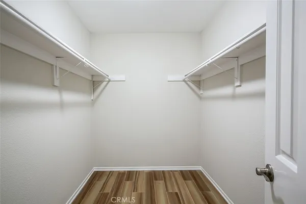a view of small space with racks on the wall