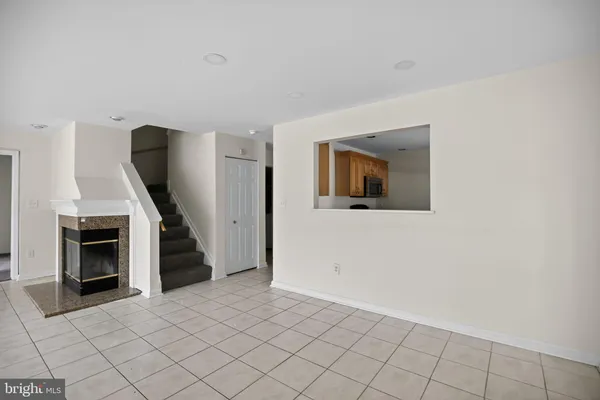 a view of a livingroom with a fireplace
