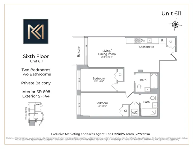 $999,000 | 428 East 9th Street, Unit 611 | Kensington