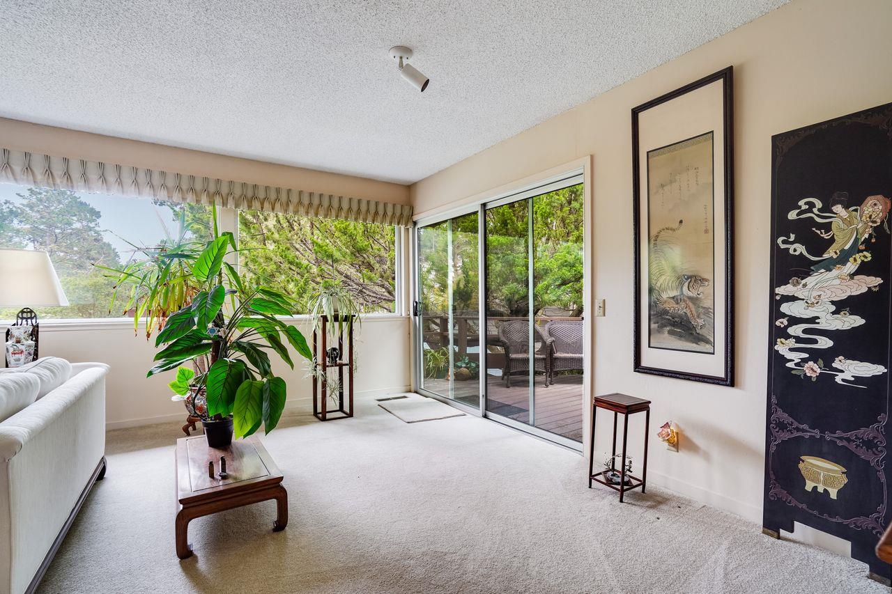 3 Forest Knoll Road Monterey, CA 93940 - Photo 28 of 63 a living room with furniture and a potted plant
