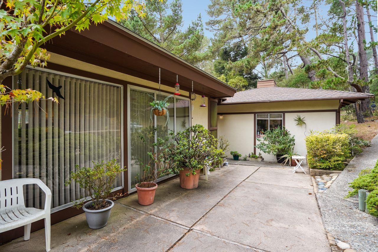 3 Forest Knoll Road Monterey, CA 93940 - Photo 4 of 63 a backyard of a house with potted plants and couches