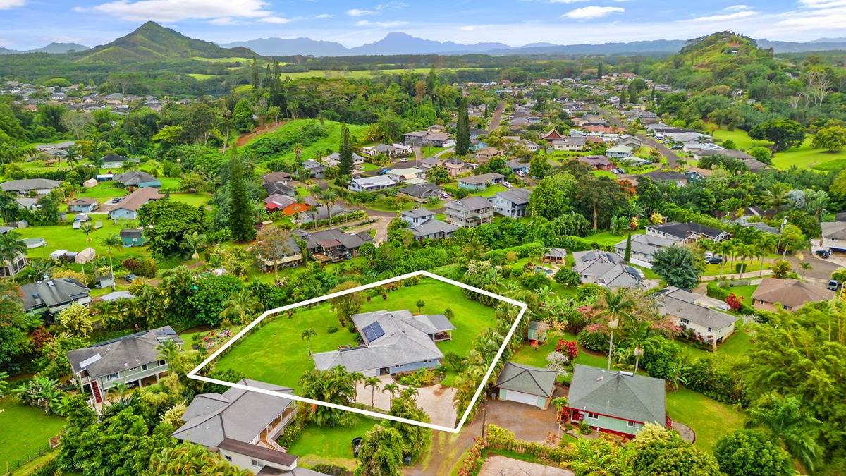6427 Puupilo Road Kapaa, HI 96746 - Photo 27 of 27 an aerial view of residential house with outdoor space and swimming pool