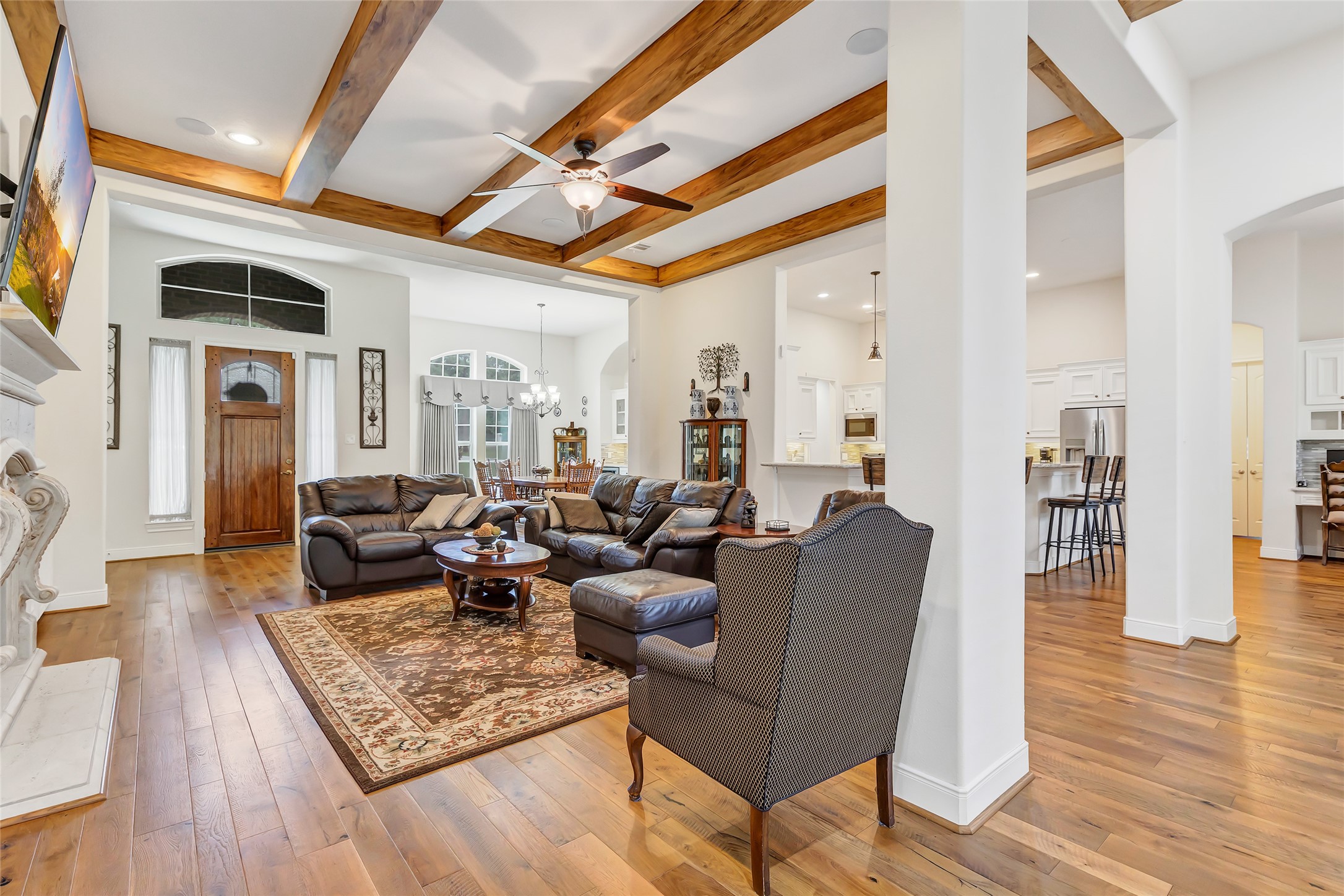 229 Sundog Road Huntsville, TX 77340 - Photo 9 of 50 Family Room with the kitchen in the right background