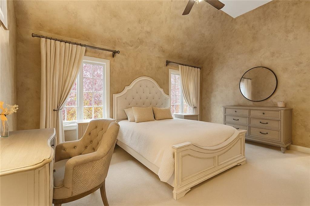 1607 Fieldstone Lane Sewickley, PA 15143 - Photo 28 of 48 Expansive 4th Bedroom with cathedral ceilings, ceiling fans and large window.