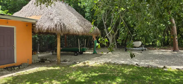 a house view with a backyard space