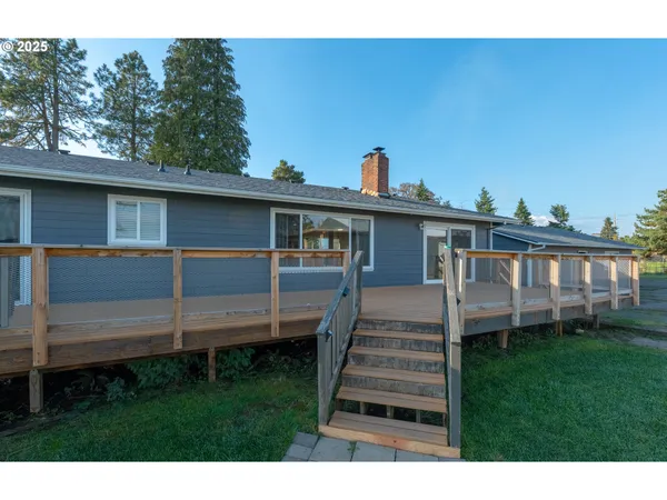 a view interior of house and wooden deck