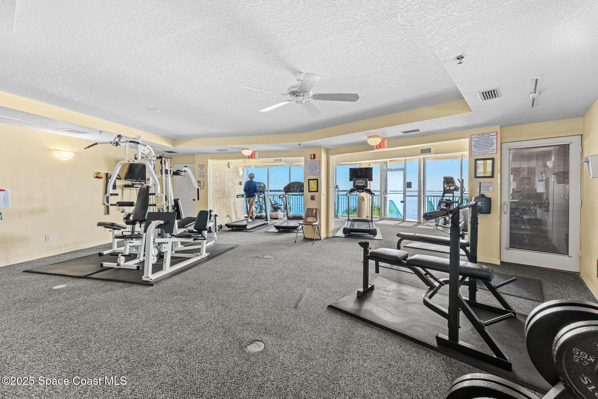100 Riverside Drive, Unit 405 Cocoa, FL 32922 - Photo 53 of 90 a view of a room with gym equipment