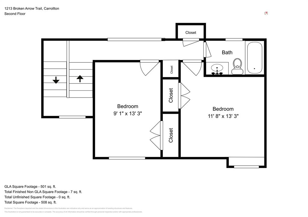 1213 Broken Arrow Trail Carrollton, TX 75007 - Photo 19 of 19 a picture of a book and a bed