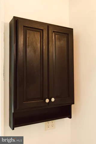 a view of small space with wooden floor