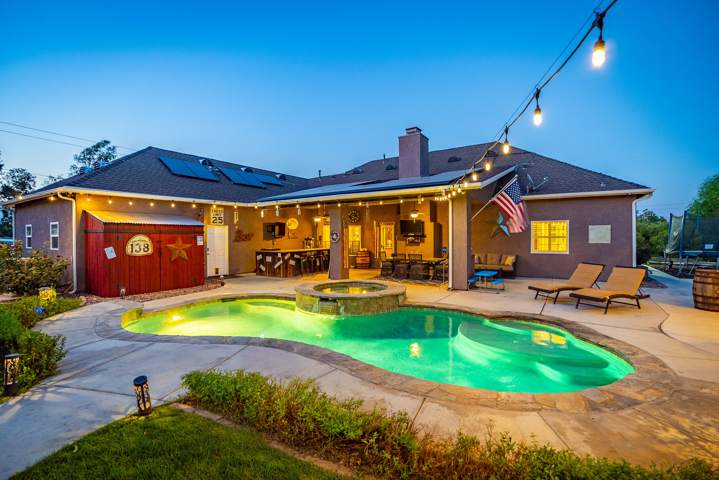4114 9th Street Acton, CA 93510 - Photo 35 of 63 a swimming pool with outdoor seating yard and patio