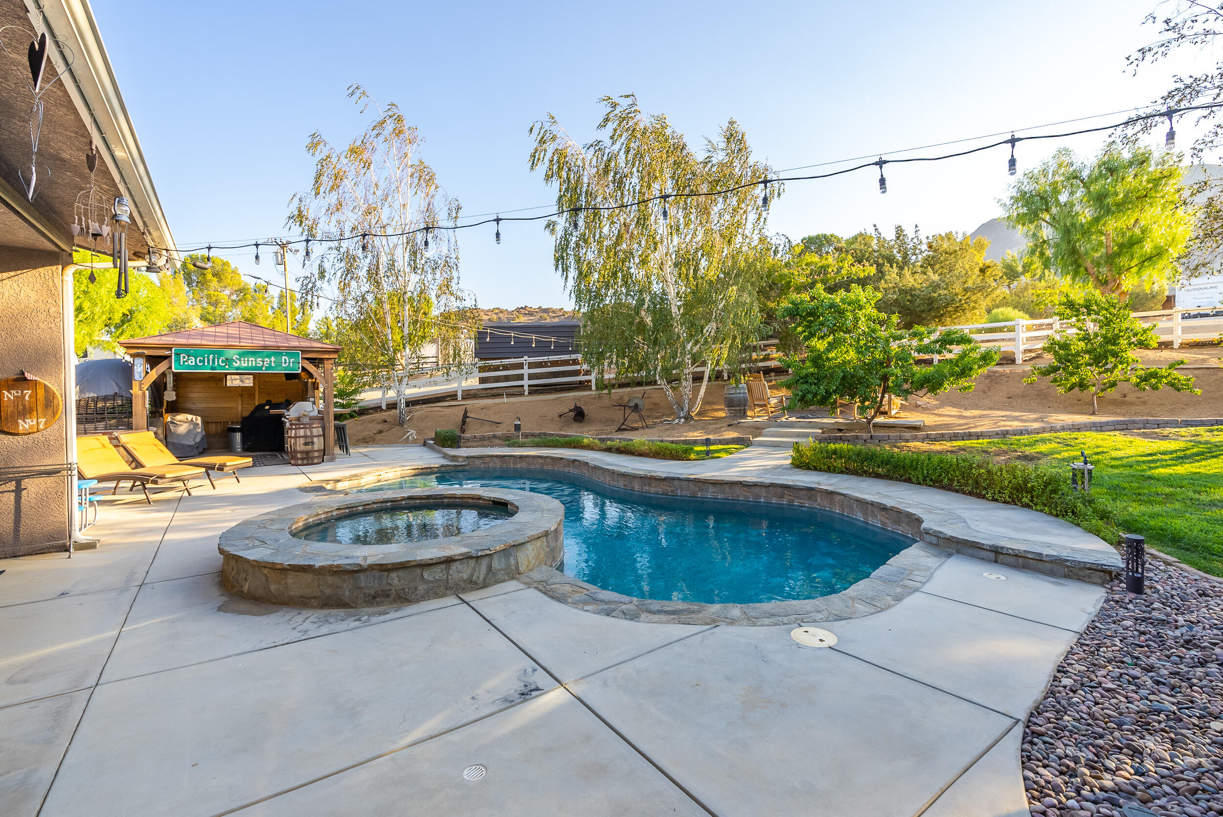 4114 9th Street Acton, CA 93510 - Photo 44 of 63 a outdoor living space with furniture and a garden