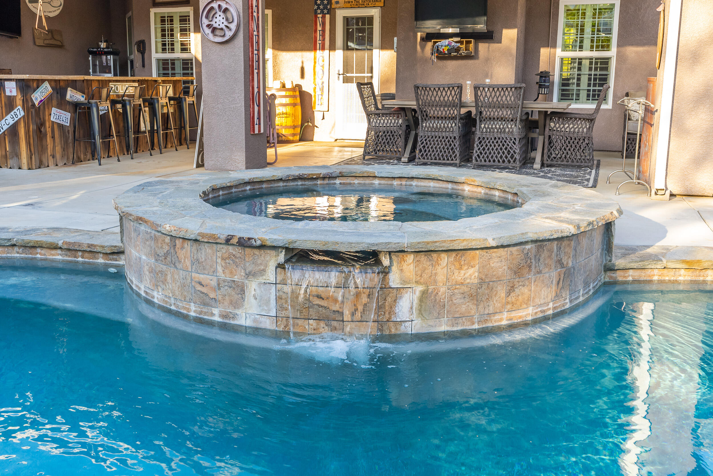 4114 9th Street Acton, CA 93510 - Photo 45 of 63 a view of swimming pool with outdoor seating