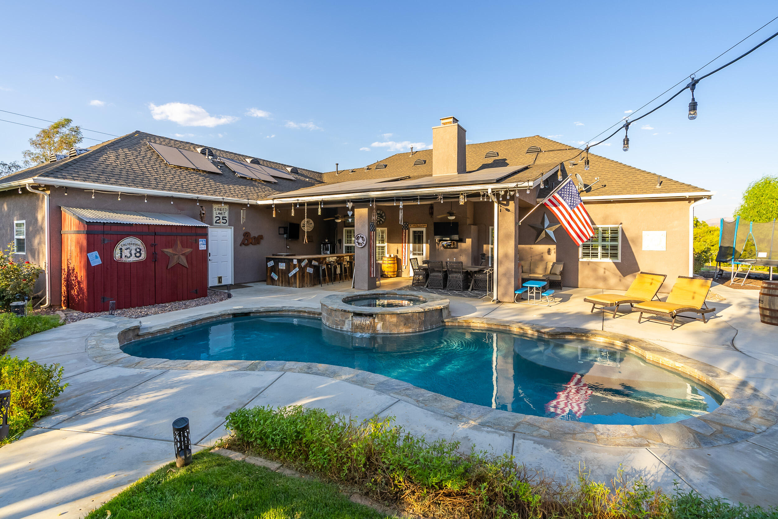 4114 9th Street Acton, CA 93510 - Photo 46 of 63 a view of a house with swimming pool
