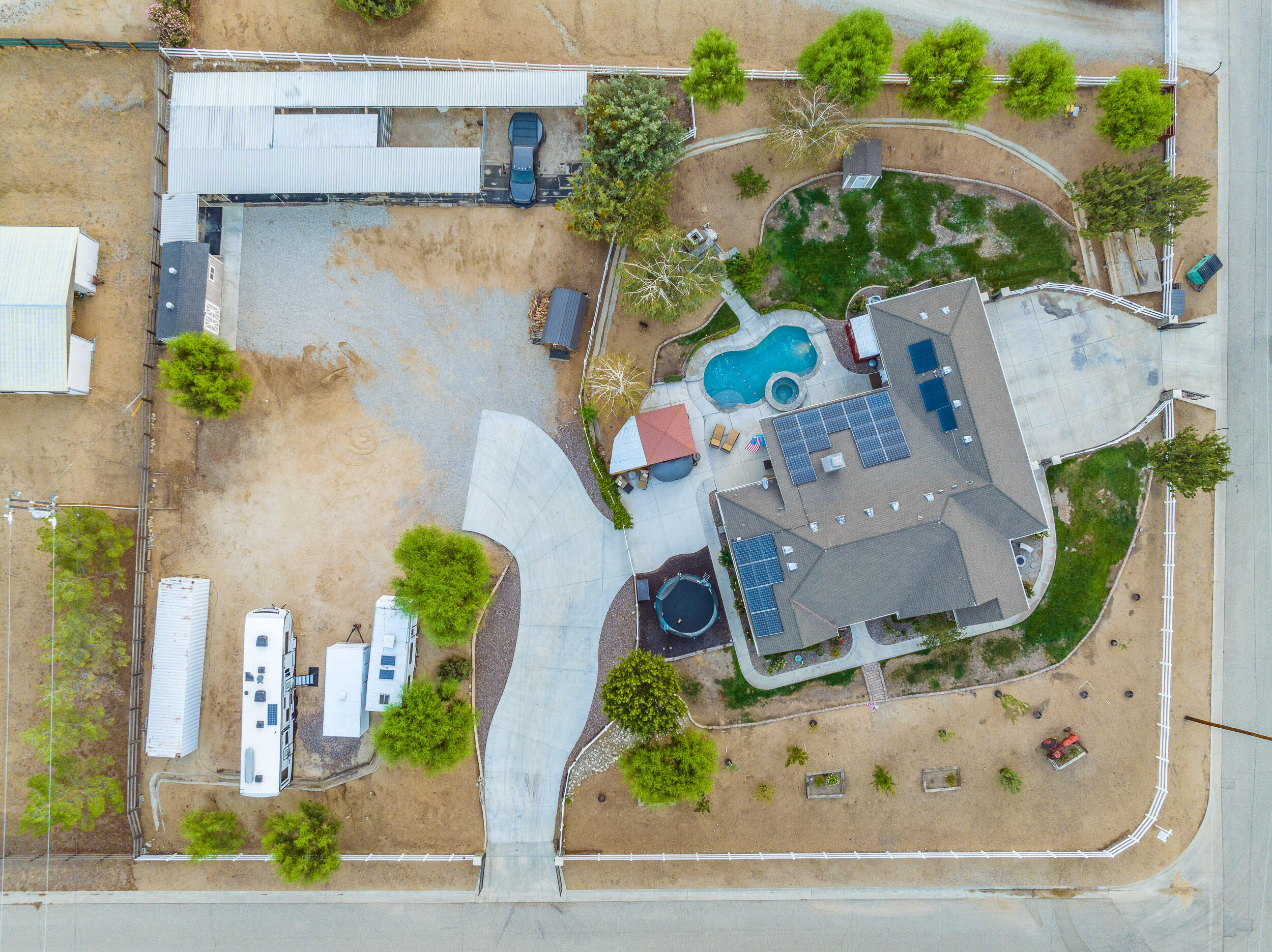 4114 9th Street Acton, CA 93510 - Photo 61 of 63 an aerial view of houses with outdoor space