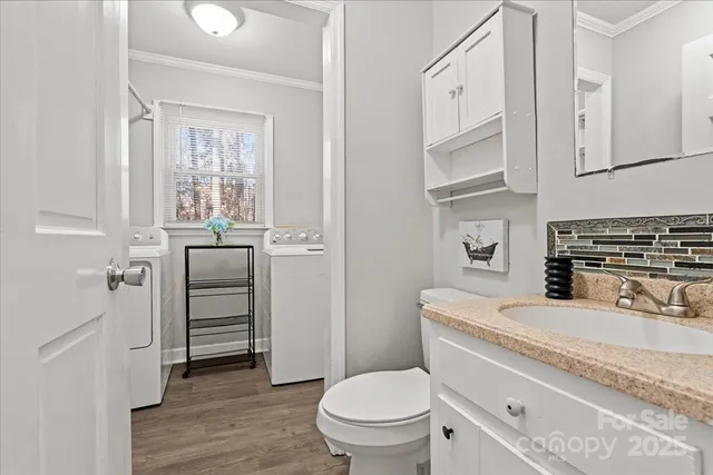 a room with a washer and dryer