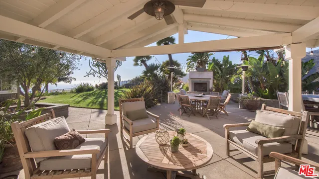 a outdoor space with furniture