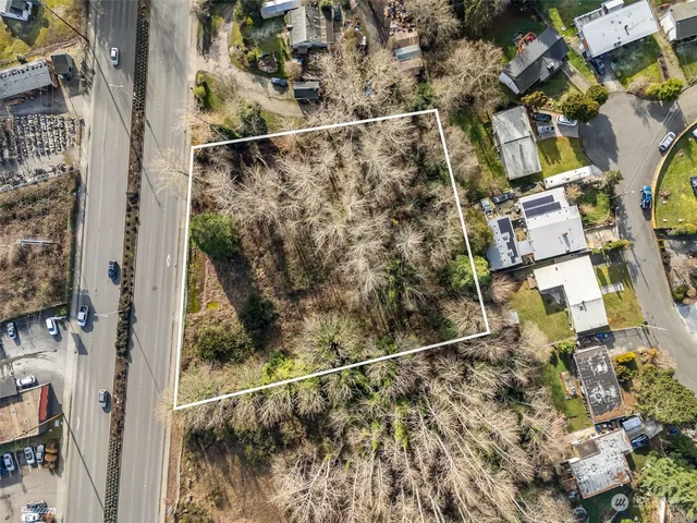 a view of a yard with street