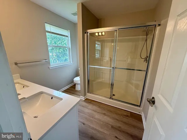 a bathroom with a sink a mirror and a toilet