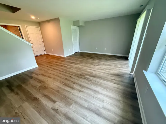 a view of a room with rack on the wall