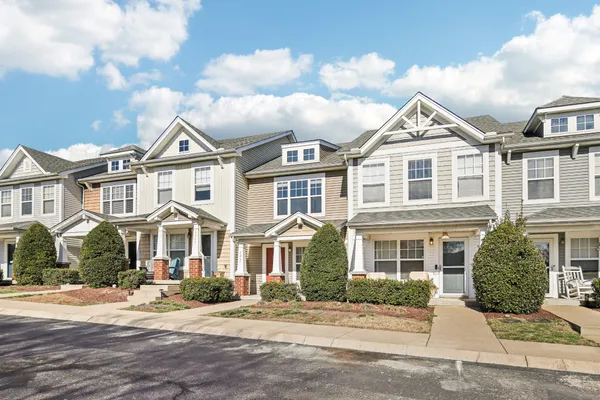 a front view of a residential houses
