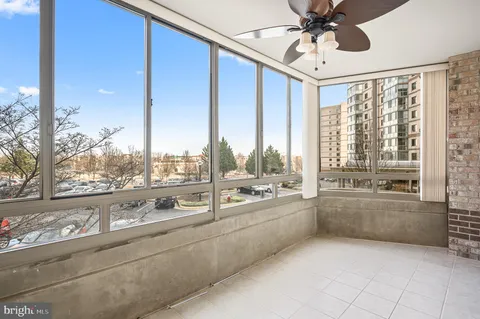 a view of an entryway with a glass door