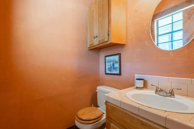 a front view of house with outdoor seating