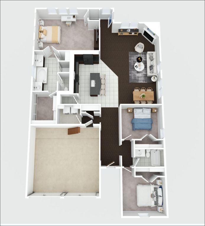 507 Algaroba Loop Buda, TX 78610 - Photo 3 of 39 view of living room with furniture and flat screen tv