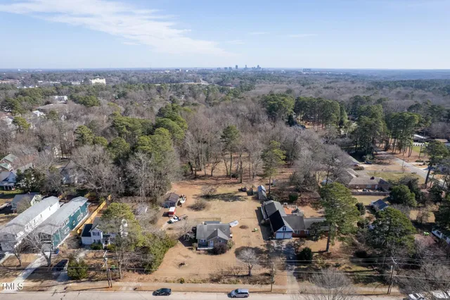 an aerial view of multiple house