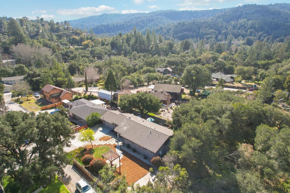 315 Kessler Way Ben Lomond, CA 95005 - Photo 47 of 50 an aerial view of residential house with green space and mountain view