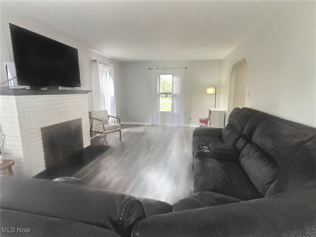 3688 Easton Road Norton, OH 44203 - Photo 20 of 37 Living room featuring a fireplace and hardwood / wood-style flooring