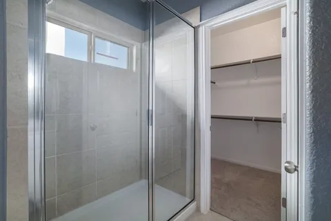 a close view of closet