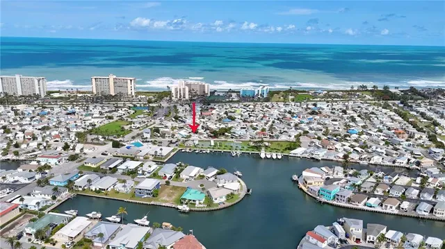 an aerial view of a city