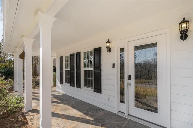 a view of front door