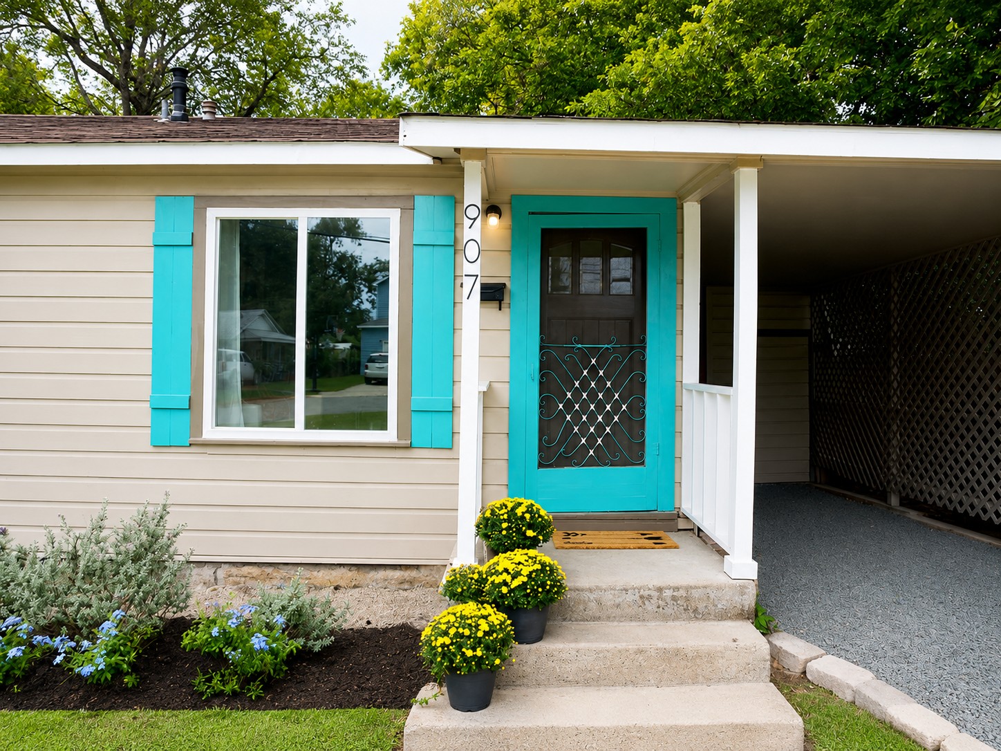 907 East 56th Street Austin, TX 78751 - Photo 2 of 13 a view of a entryway door front of house with an outdoor space