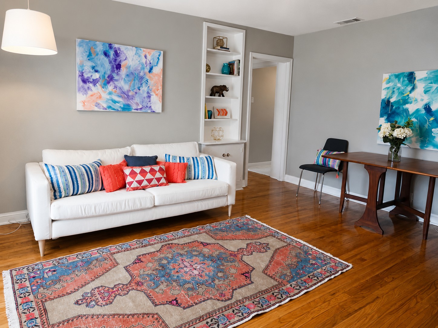 907 East 56th Street Austin, TX 78751 - Photo 5 of 13 a living room with furniture and a rug