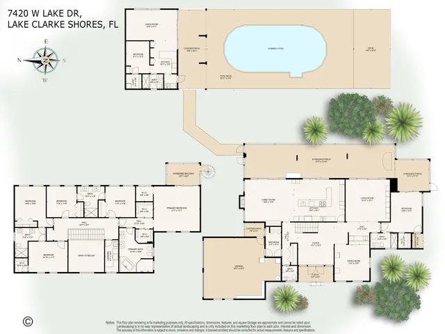 $5,250,000 | 7420 West Lake Drive, Lake Clarke Shores, FL 33406