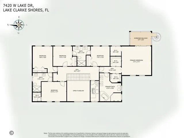 $5,250,000 | 7420 West Lake Drive, Lake Clarke Shores, FL 33406