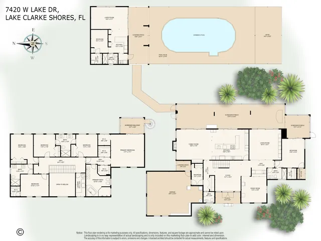 $5,250,000 | 7420 West Lake Drive, Lake Clarke Shores, FL 33406