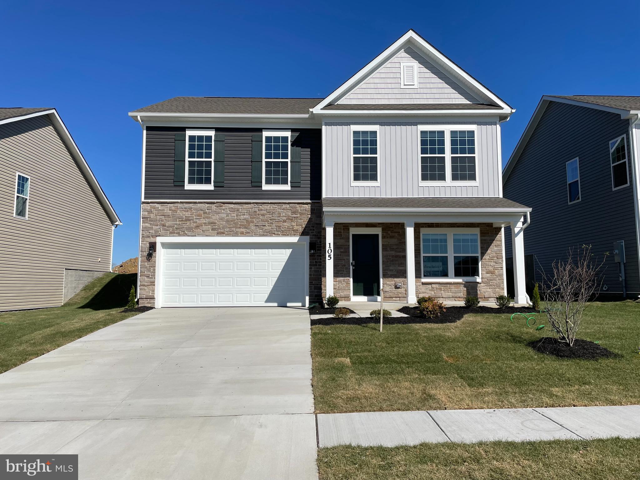 105 Fulham Way Stephens City, VA 22655 - Photo 1 of 15 a front view of a house with garden and porch