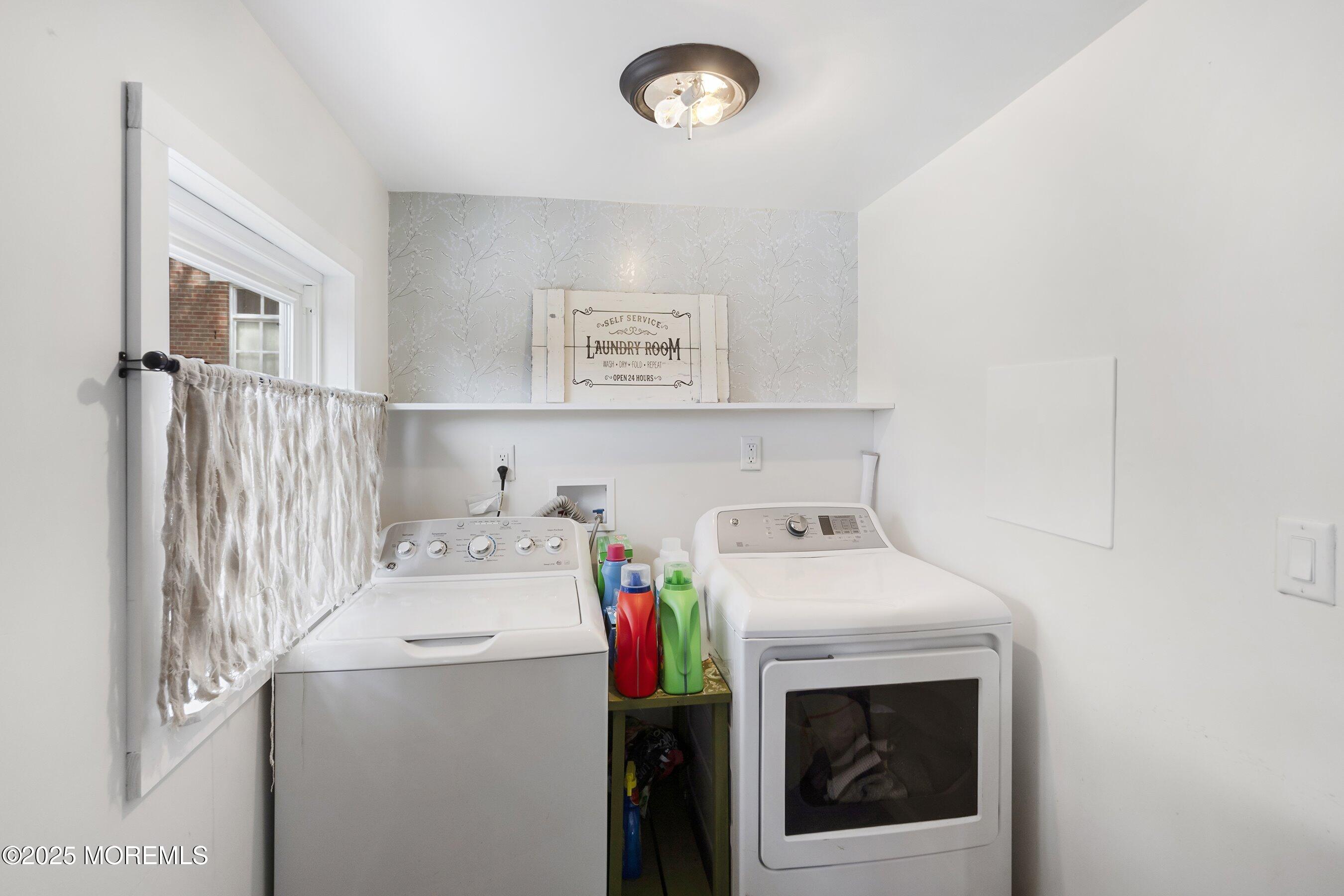1030 Ocean Road Point Pleasant, NJ 08742 - Photo 15 of 45 a utility room with dryer and washer