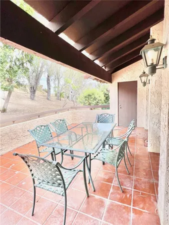 a view of an outdoor space with seating area