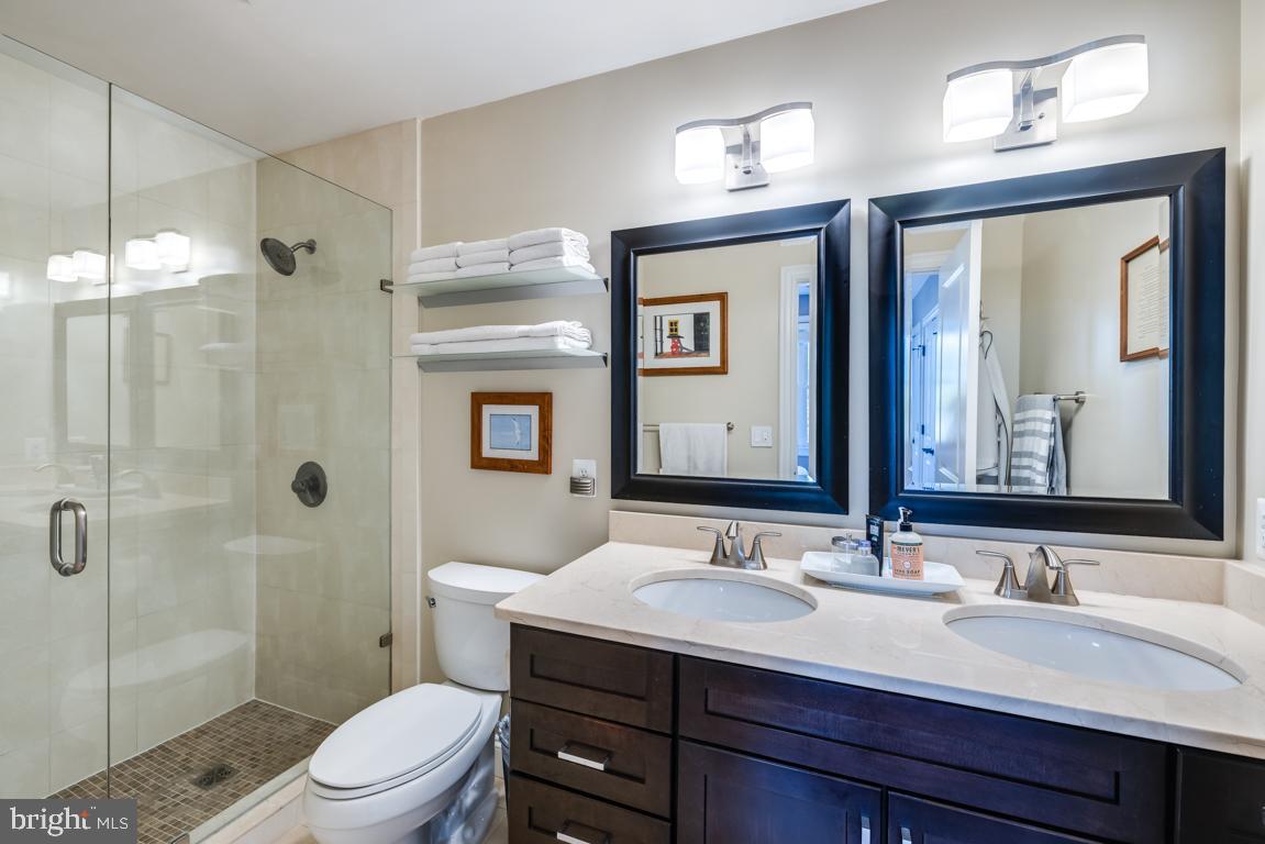 451 Ridge Street Northwest, Unit A Washington, DC 20001 - Photo 23 of 28 Walk-in Shower w/ Frameless Enclosure