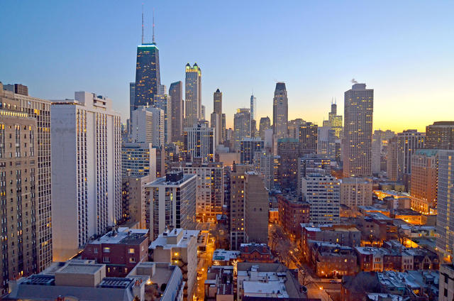 1310 North Ritchie Court, Unit 14C Chicago, IL 60610 - Photo 5 of 22 a city view with tall buildings