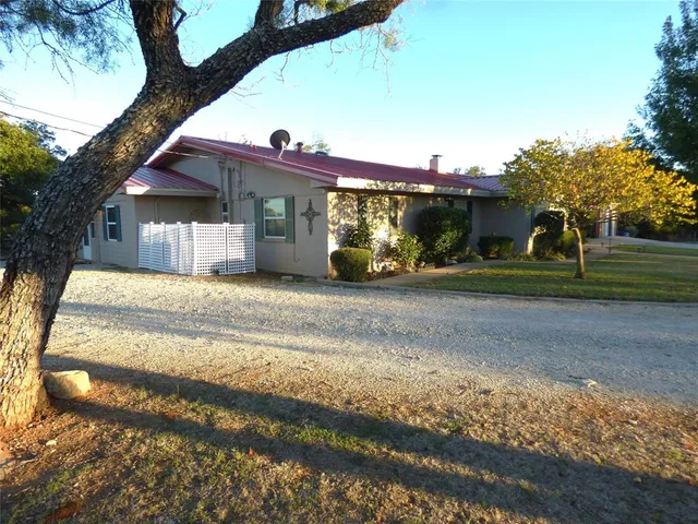 a view of a big yard with plants and trees